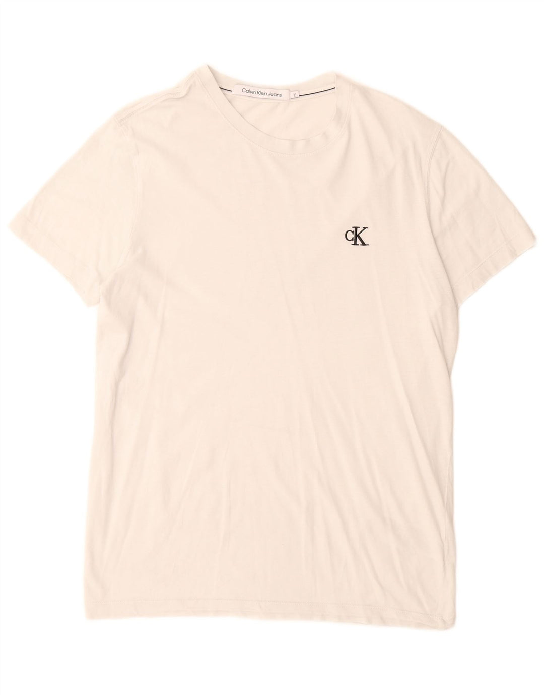 Calvin Klein Jeans T-Shirt Homme Blanc Moyen Coton