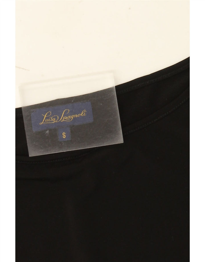 Luisa Spagnoli Haut à manches 3/4 pour femme UK 8 Small Noir
