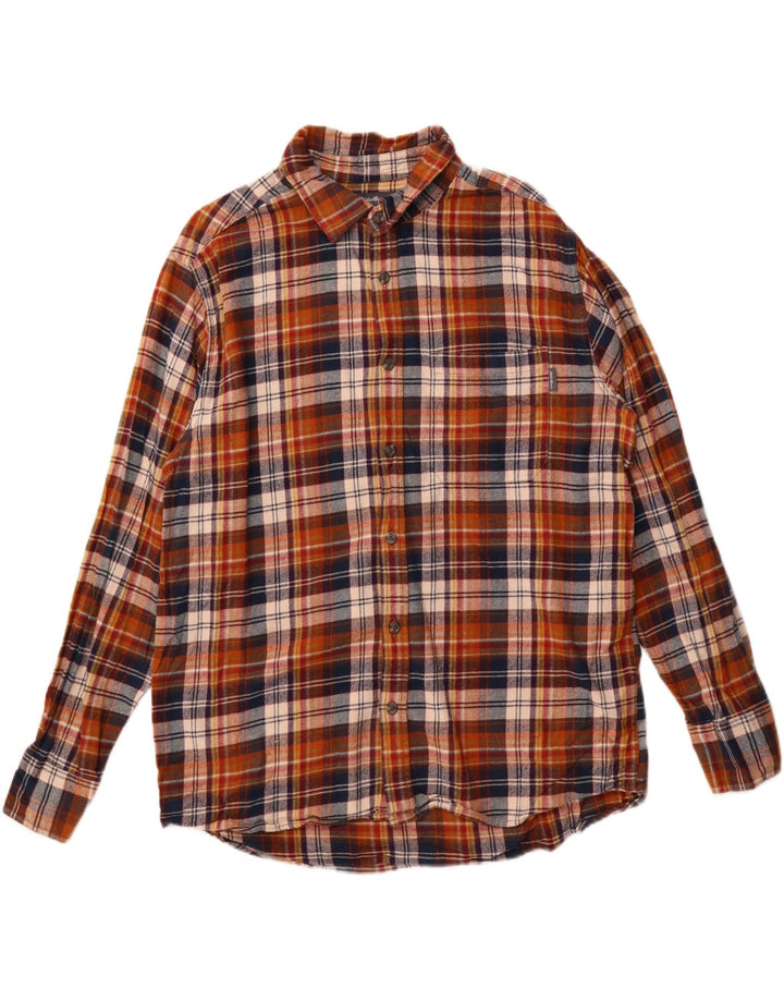 Eddie Bauer Chemise en flanelle pour homme XL en coton à carreaux marron