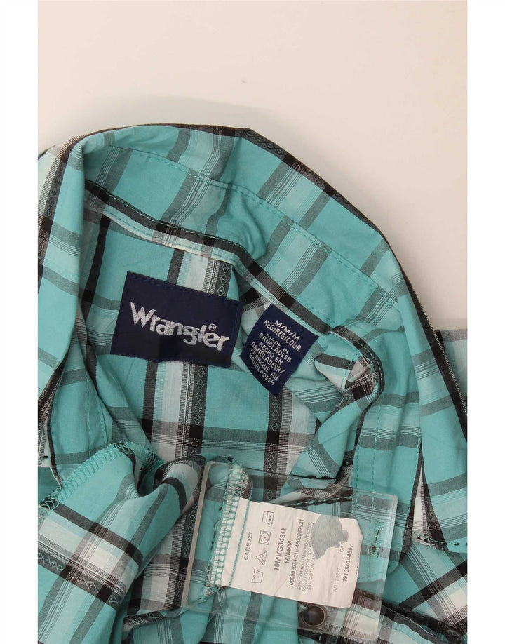 Wrangler Chemise Homme Medium Turquoise Check Coton