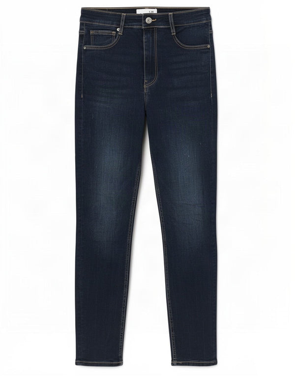 Zara Jean skinny femme EU 38 Small W28 L28 Bleu marine Coton