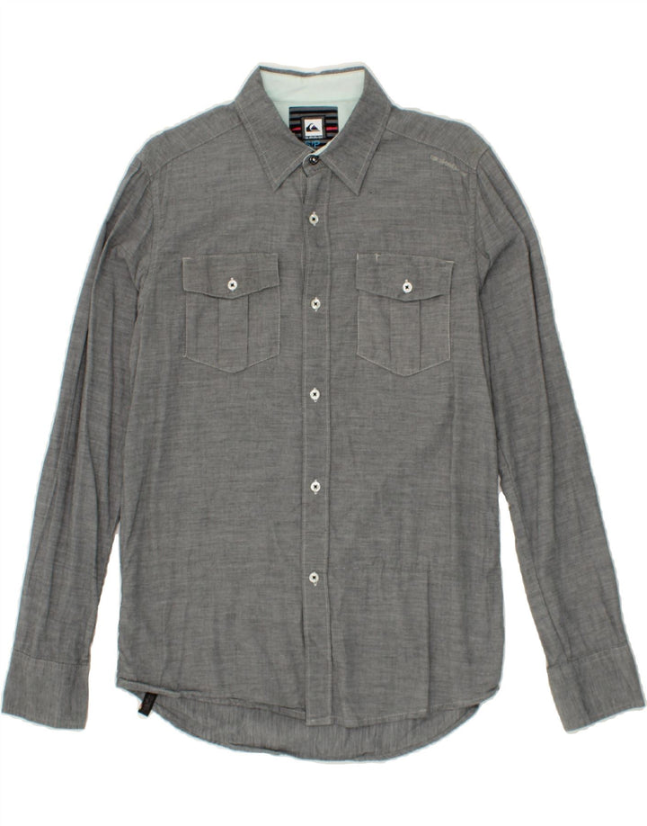 QUIKSILVER Mens Shirt Small Grey Cotton Vintage Quiksilver and Second-Hand Quiksilver from Messina Hembry 