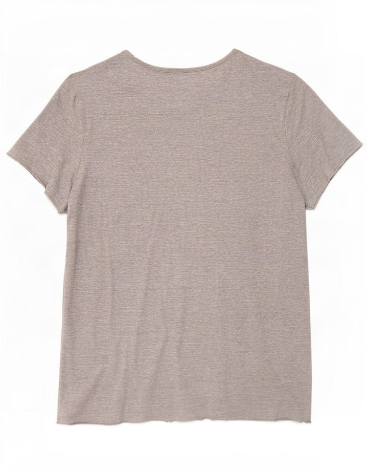Diadora T-Shirt Femme Top US 3 Small Gris Modal