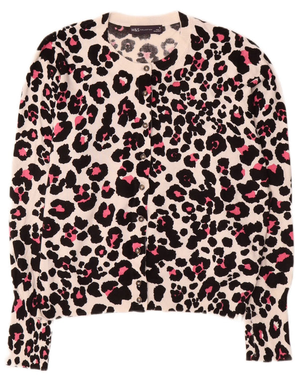 Marks & Spencer Cardigan pour femme UK 16 Grand imprimé animal beige