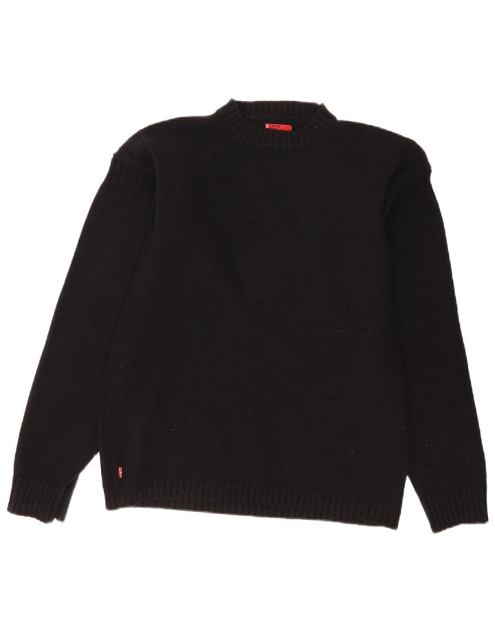 Levi's Pull Col Ras-du-Cou Homme Large Noir Laine d'Agneau