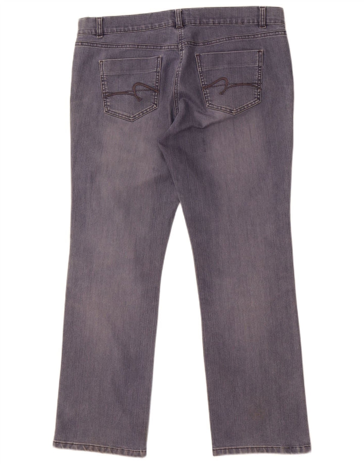 Monsoon Jean droit pour femme UK 16 Large W38 L31 Bleu Coton