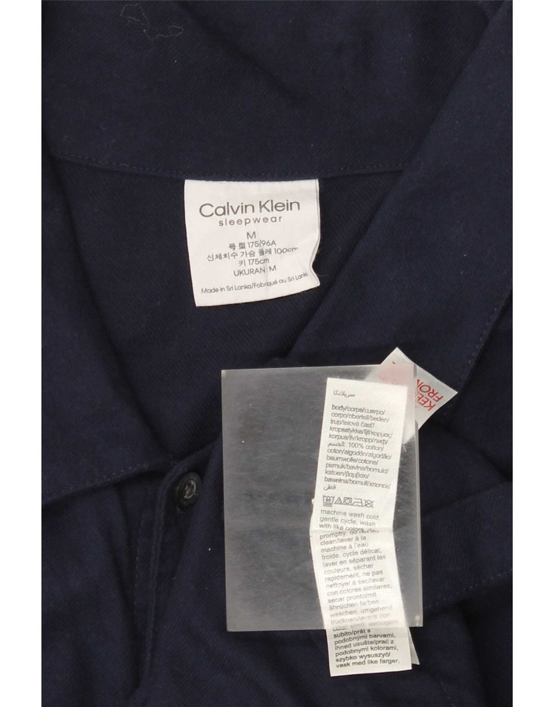 Calvin Klein Chemise Homme Bleu Marine Moyen Coton