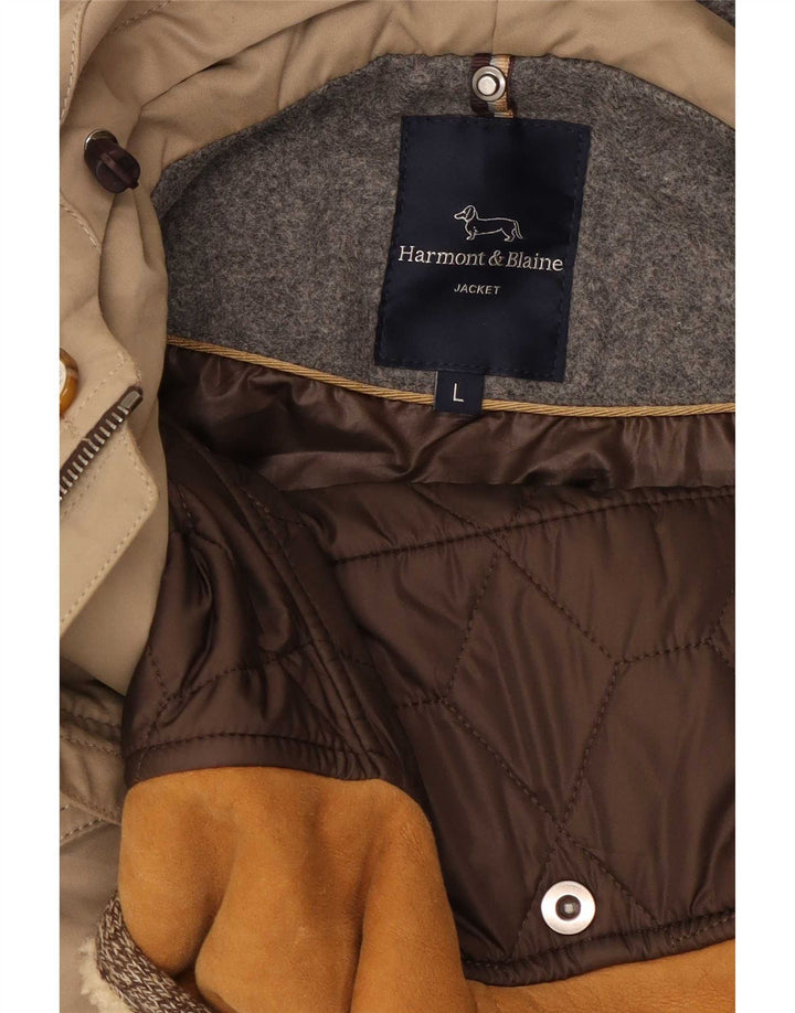 Harmont & Blaine Parka à capuche pour homme UK 40 Large Beige