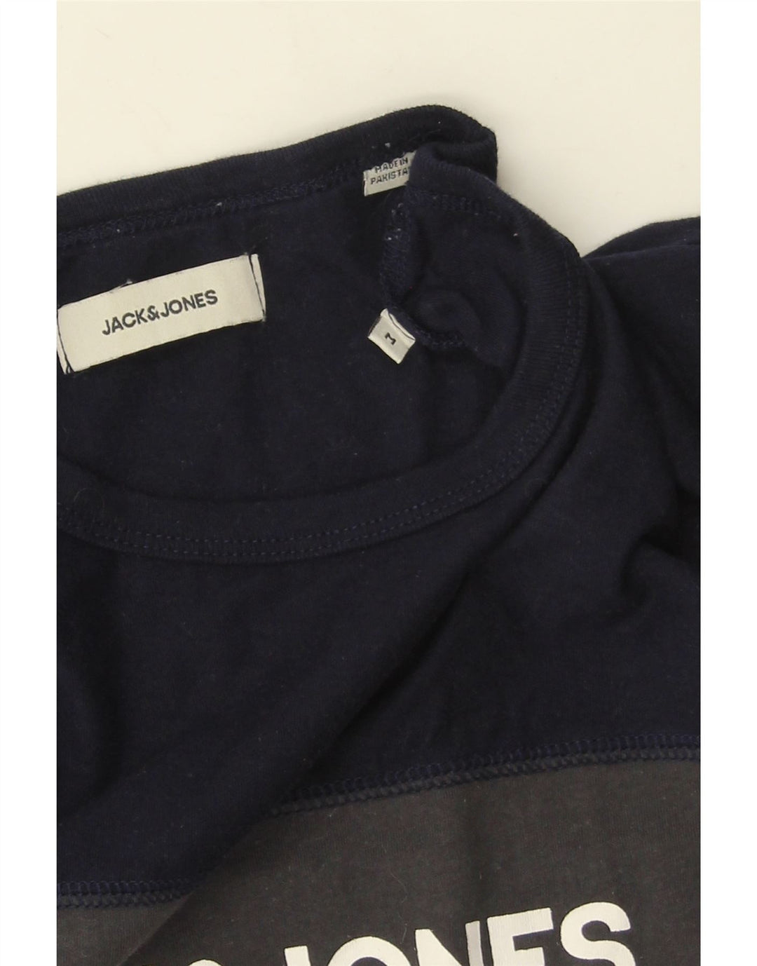 Jack & Jones T-Shirt Graphique Homme Gris Moyen Colourblock Coton