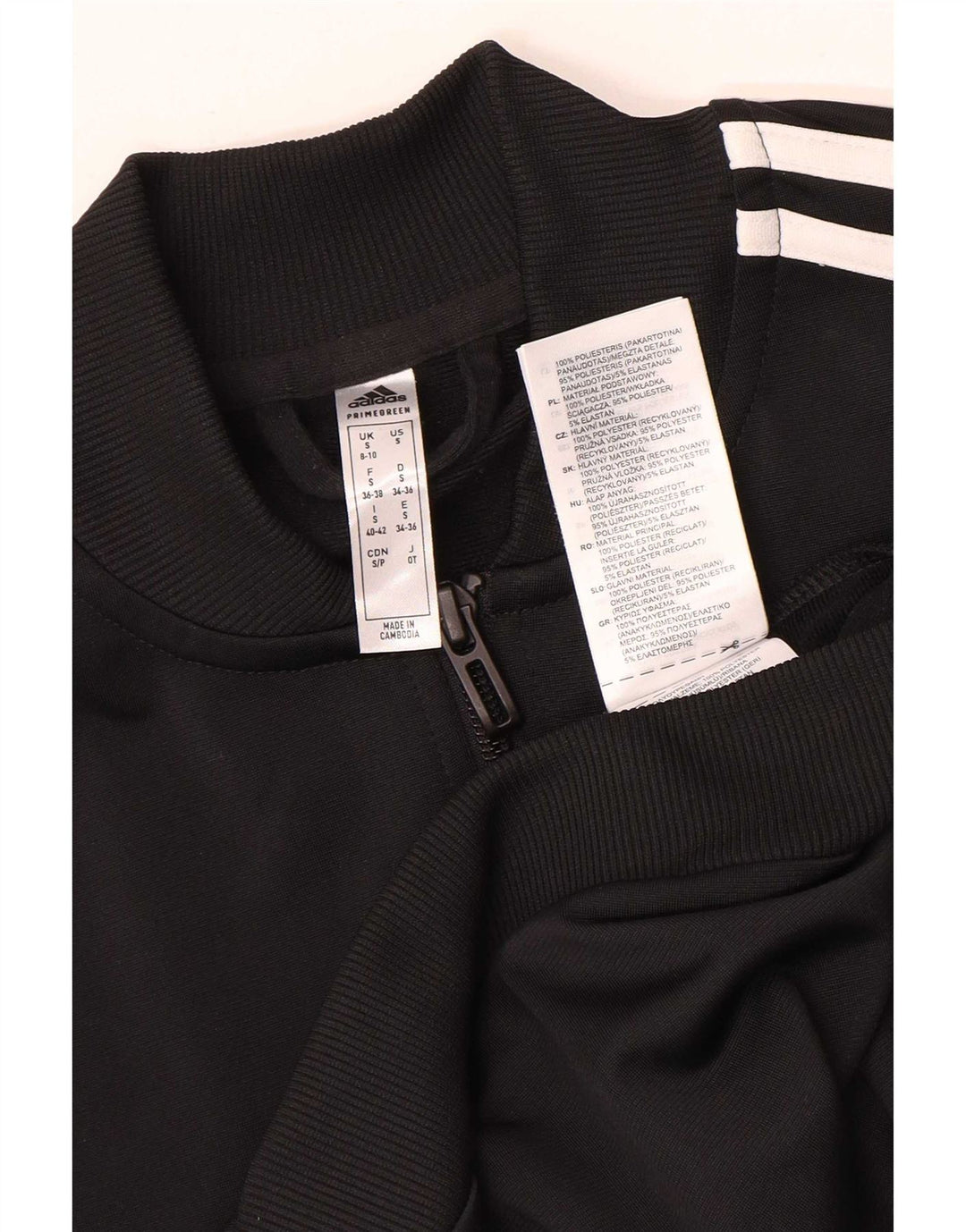 Adidas Veste de survêtement pour femme UK 8/10 Petit Noir Polyester