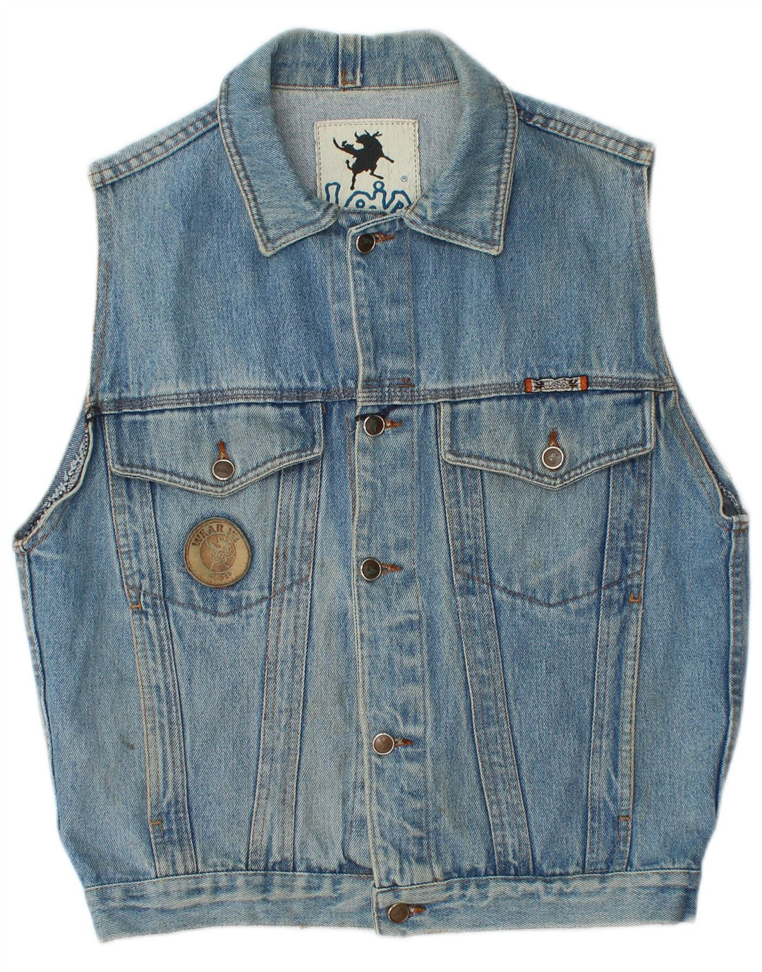 Lois Gilet en jean pour homme UK 38 Bleu moyen Coton
