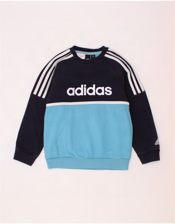 Adidas Sweat-shirt graphique pour garçon 6-7 ans Bleu marine Colourblock
