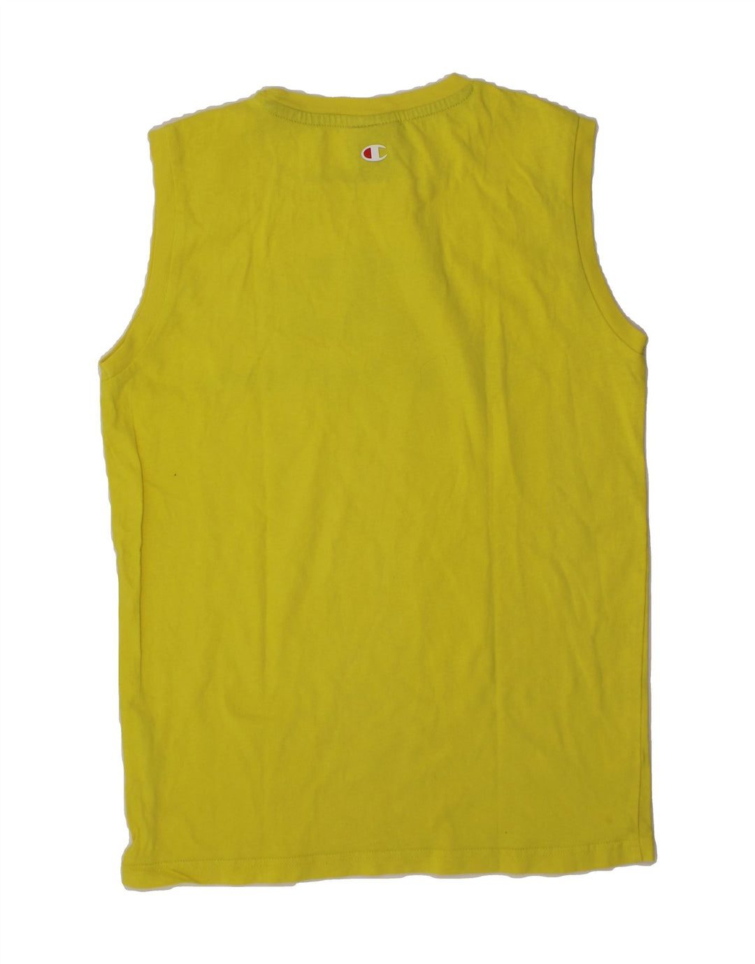 CHAMPION Boys Graphic Vest Top 11-12 Years Large  Yellow Vintage Champion and Second-Hand Champion from Messina Hembry 
