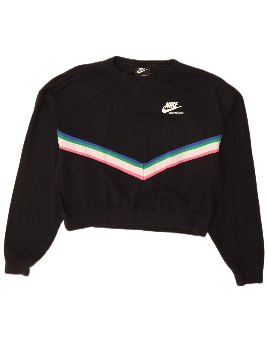 NIKE Sweat-shirt graphique surdimensionné pour femme UK 10 Petit Noir