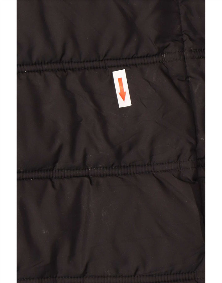 Superdry Manteau rembourré à capuche pour femme UK 12 Medium Noir Polyester