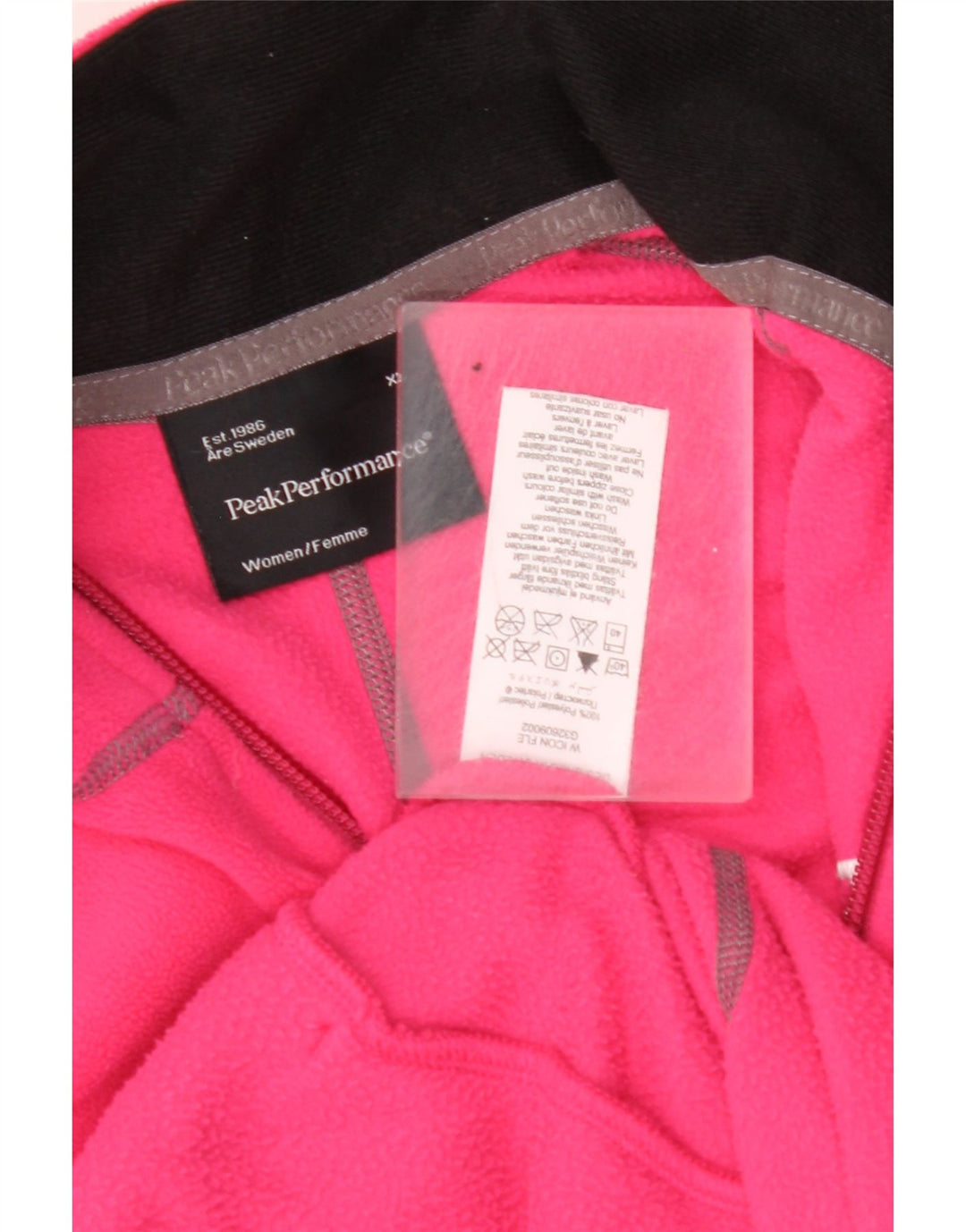 PEAK PERFORMANCE Veste polaire graphique pour femme UK 18 XL Rose Polyester