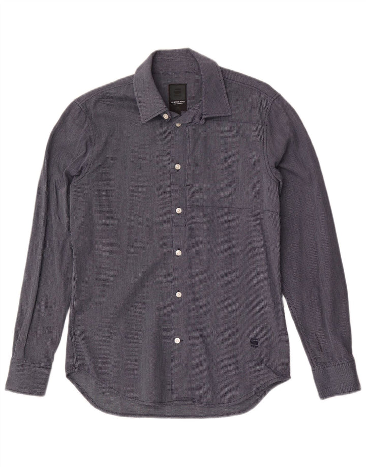 G-Star Chemise Homme Bleu Marine Moyen Géométrique Coton