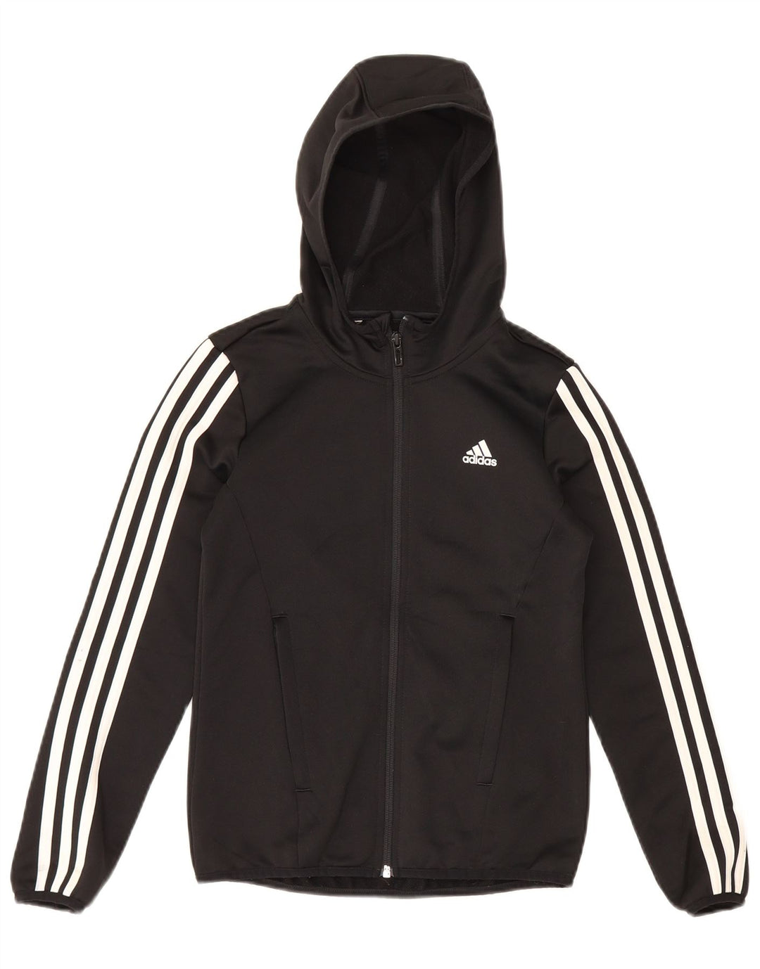 Adidas Pull à capuche zippé garçon 9-10 ans Noir