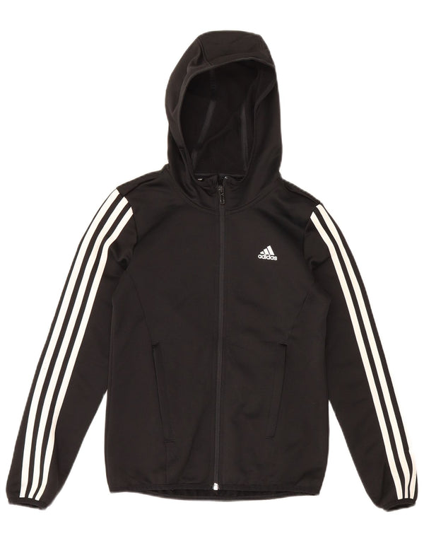 Adidas Pull à capuche zippé garçon 9-10 ans Noir