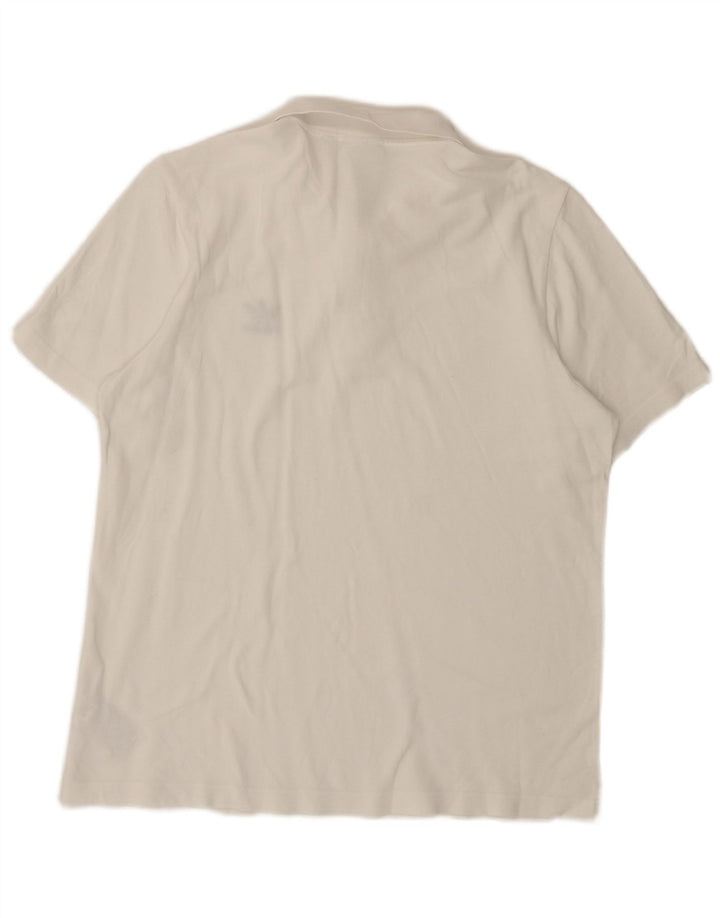 ADIDAS Polo Homme Blanc Moyen Coton