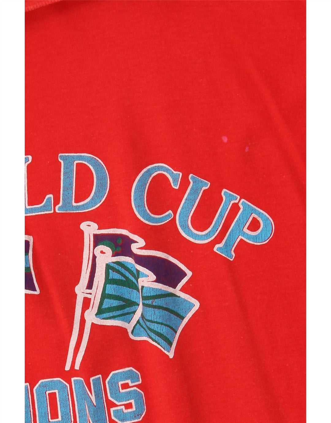 vintage Femme Robe T-Shirt Graphique Oversize IT 42 Coton Rouge Moyen