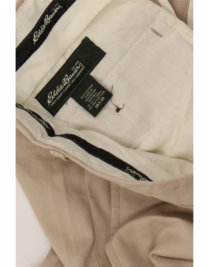 EDDIE BAUER Pantalon Chino Droit Homme W38 L30 Coton Beige