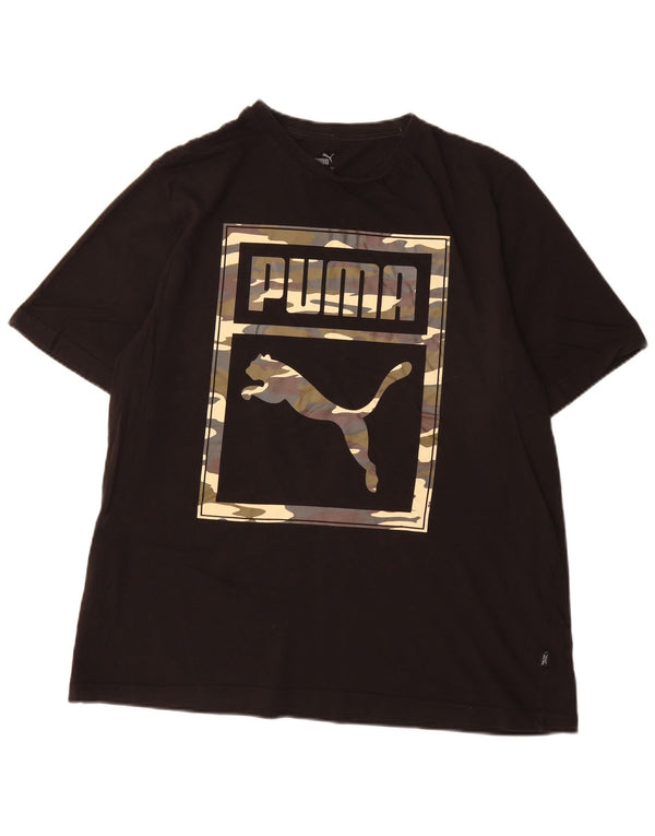 Puma T-Shirt Graphique Top XL Homme Noir Coton