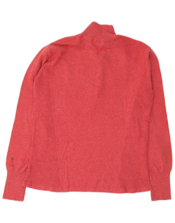Eddie Bauer Pull col zippé pour femme UK 18 XL Coton rouge
