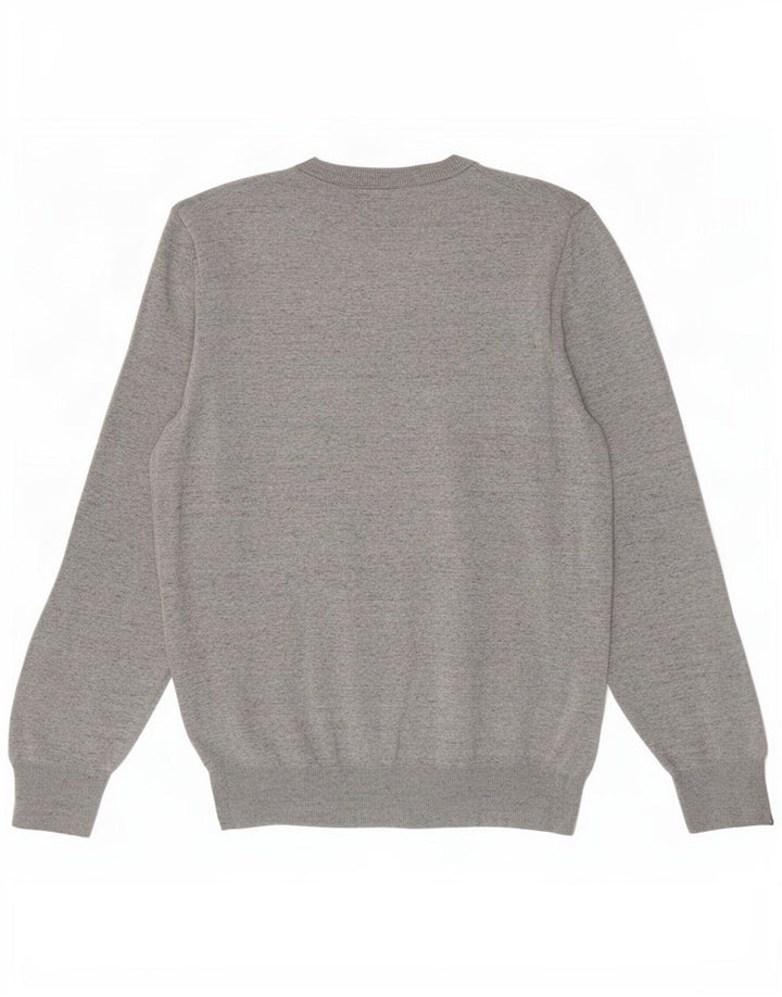 Marks & Spencer Pull à col rond pour homme en coton moucheté gris grand