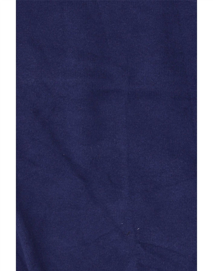 Massimo Dutti Pull col rond homme en coton bleu moyen