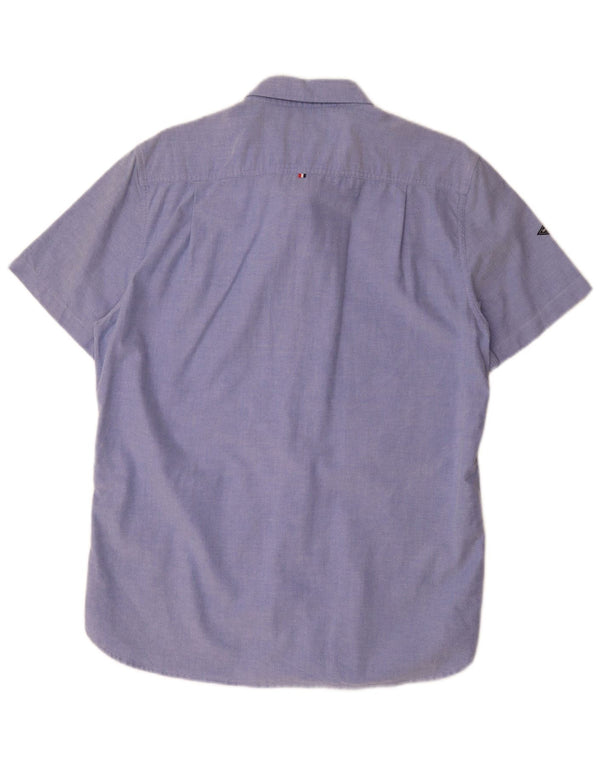 Superdry Chemise à Manches Courtes Oxford Homme XL Bleu Coton
