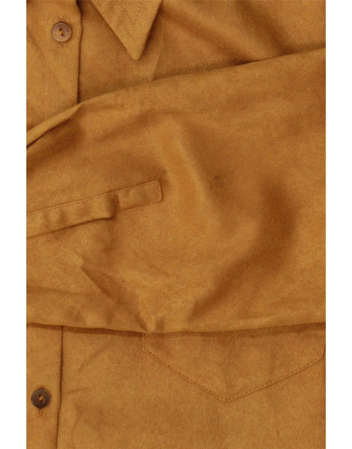 Marks & Spencer Chemise en faux suède pour femme UK 10 Small Beige Polyester