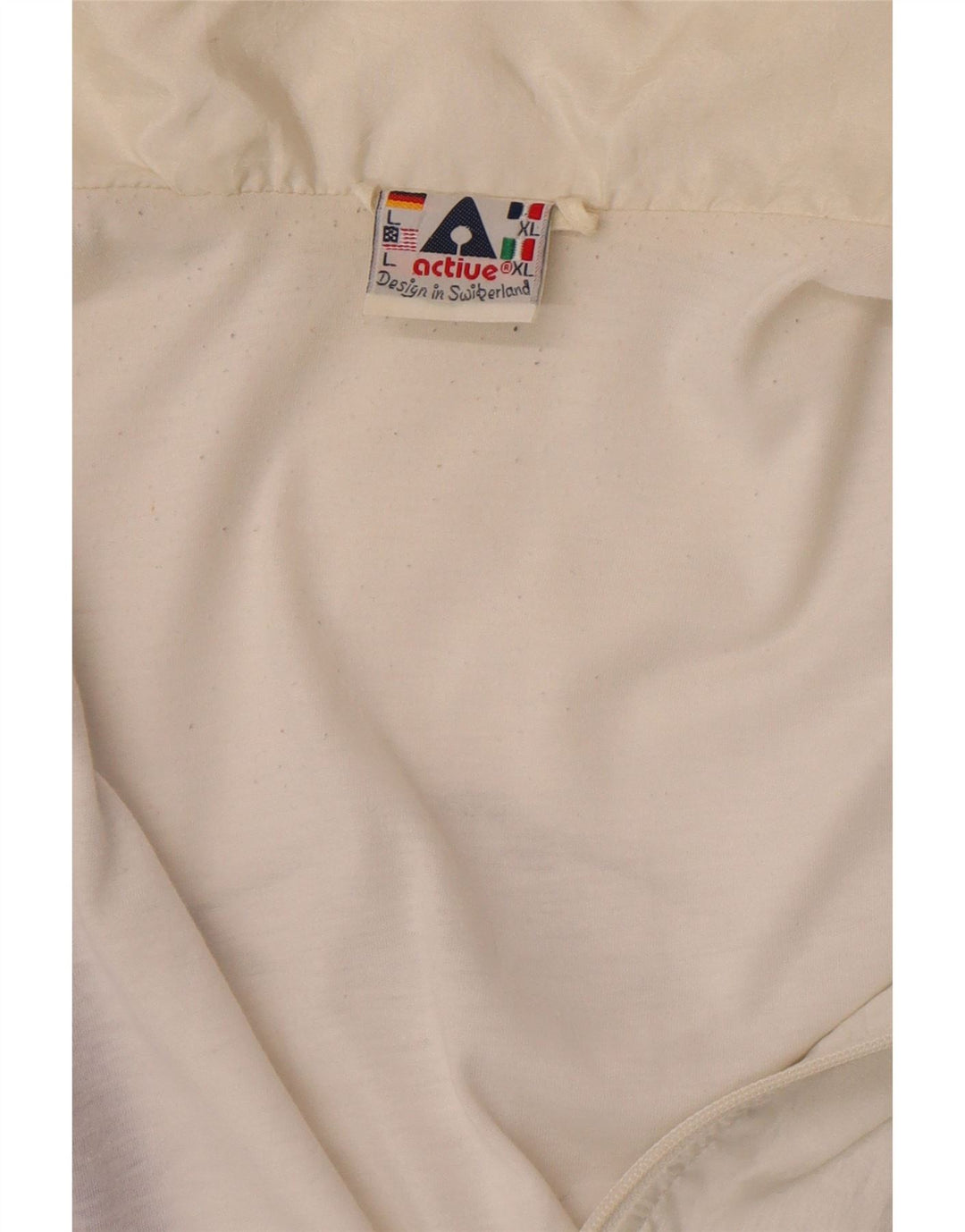 Active Veste de survêtement coupe ample pour homme Large Blanc Colorblock