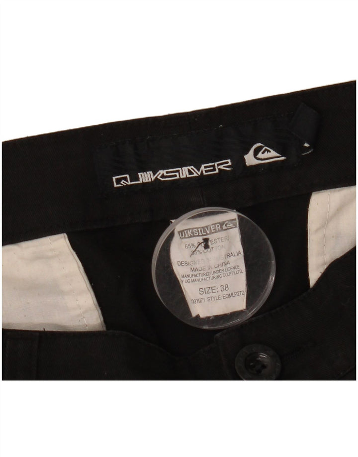 QUIKSILVER Pantalon Chino Droit Homme W38 L31 Noir Polyester