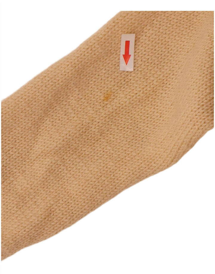 vintage Homme Col V Pull Pull Beige Moyen