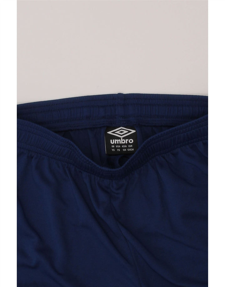 Umbro Short de sport garçon 7-8 ans Petit Bleu Marine Polyester