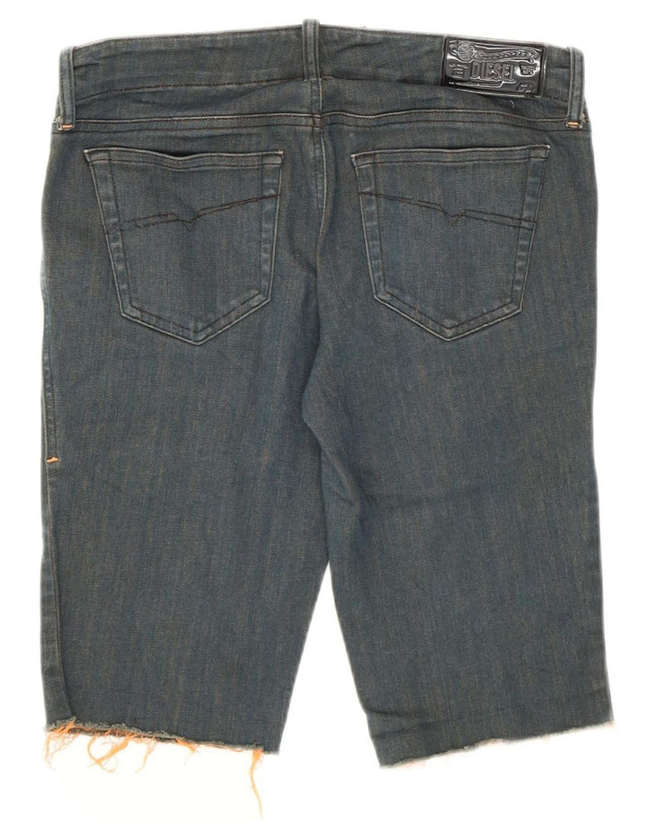 Diesel Femme Grupee Denim Short W27 Petit Bleu Marine Coton