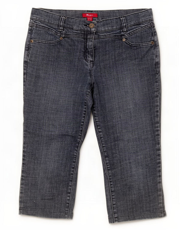 Monsoon Bermuda en jean pour femme UK 12 Medium W30 Bleu Coton