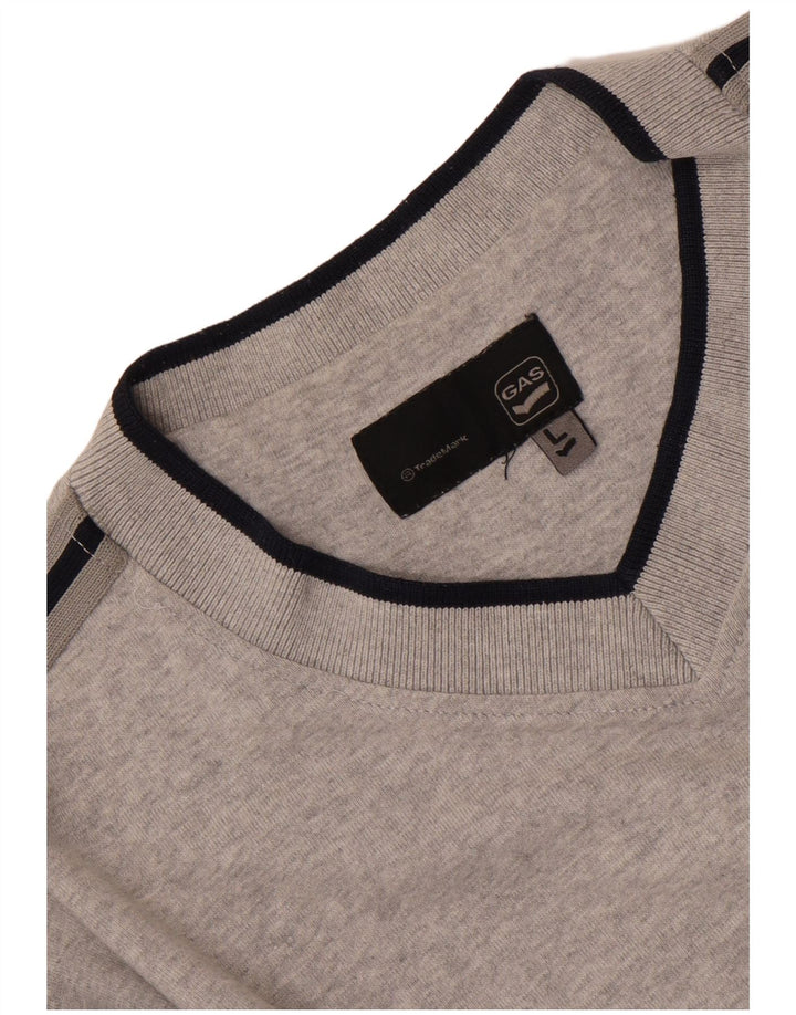 Gas Haut Homme Manches Longues Grand Gris Moucheté