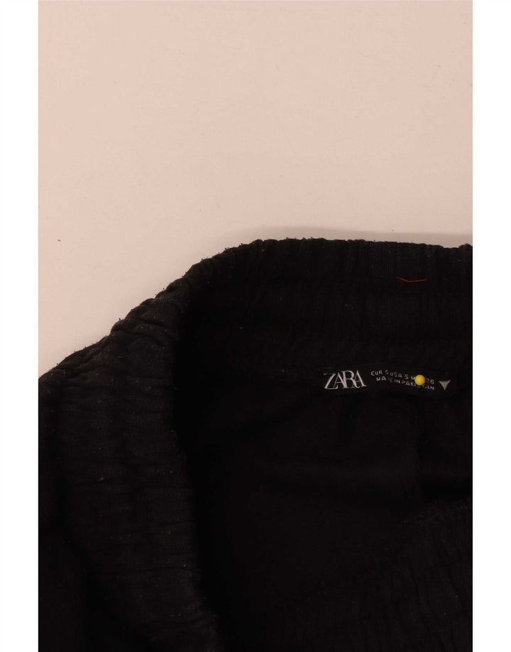 Zara Pantalon de survêtement pour femme Pantalon de jogging UK 8 Small Noir