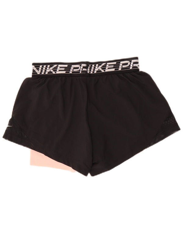 Nike Short de sport Dri Fit Graphic pour femme UK 14 Noir moyen Colourblock