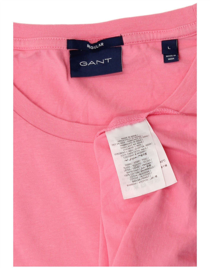 Gant Homme Regular T-Shirt Top Large Rose Coton