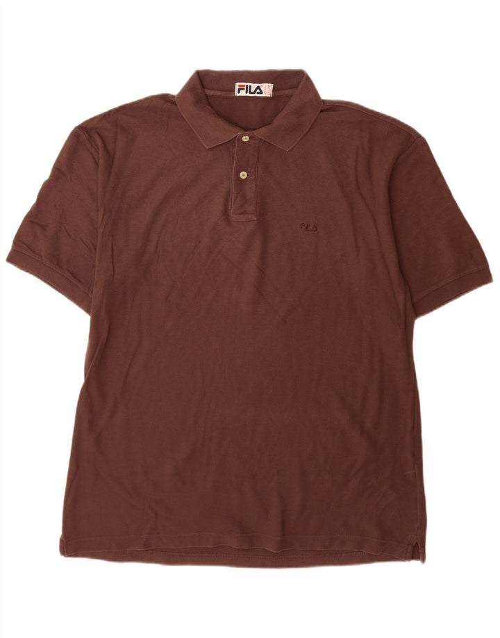 Fila Polo Homme IT 52 Large Marron Coton