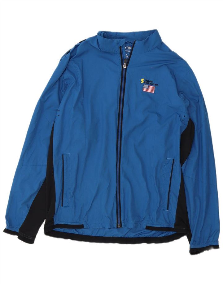 Adidas Veste de Survêtement Clima Proof Homme Bleu Moyen Colorblock