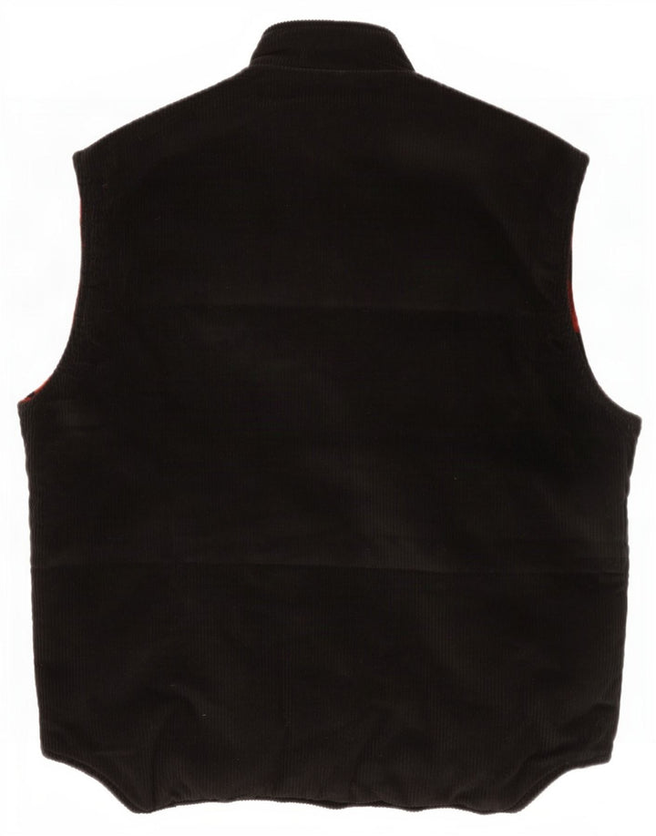 Woolrich Gilet réversible en velours côtelé pour homme UK 38 Laine noire moyenne