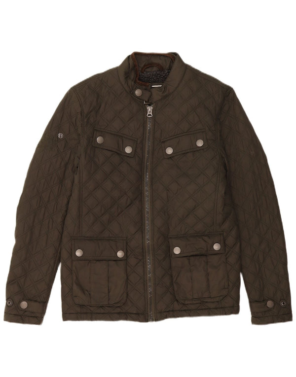 Superdry Veste matelassée pour homme UK 38 Medium Kaki Polyester