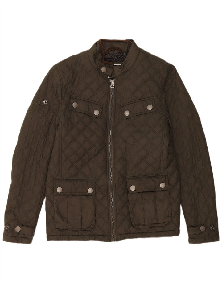 Superdry Veste matelassée pour homme UK 38 Medium Kaki Polyester