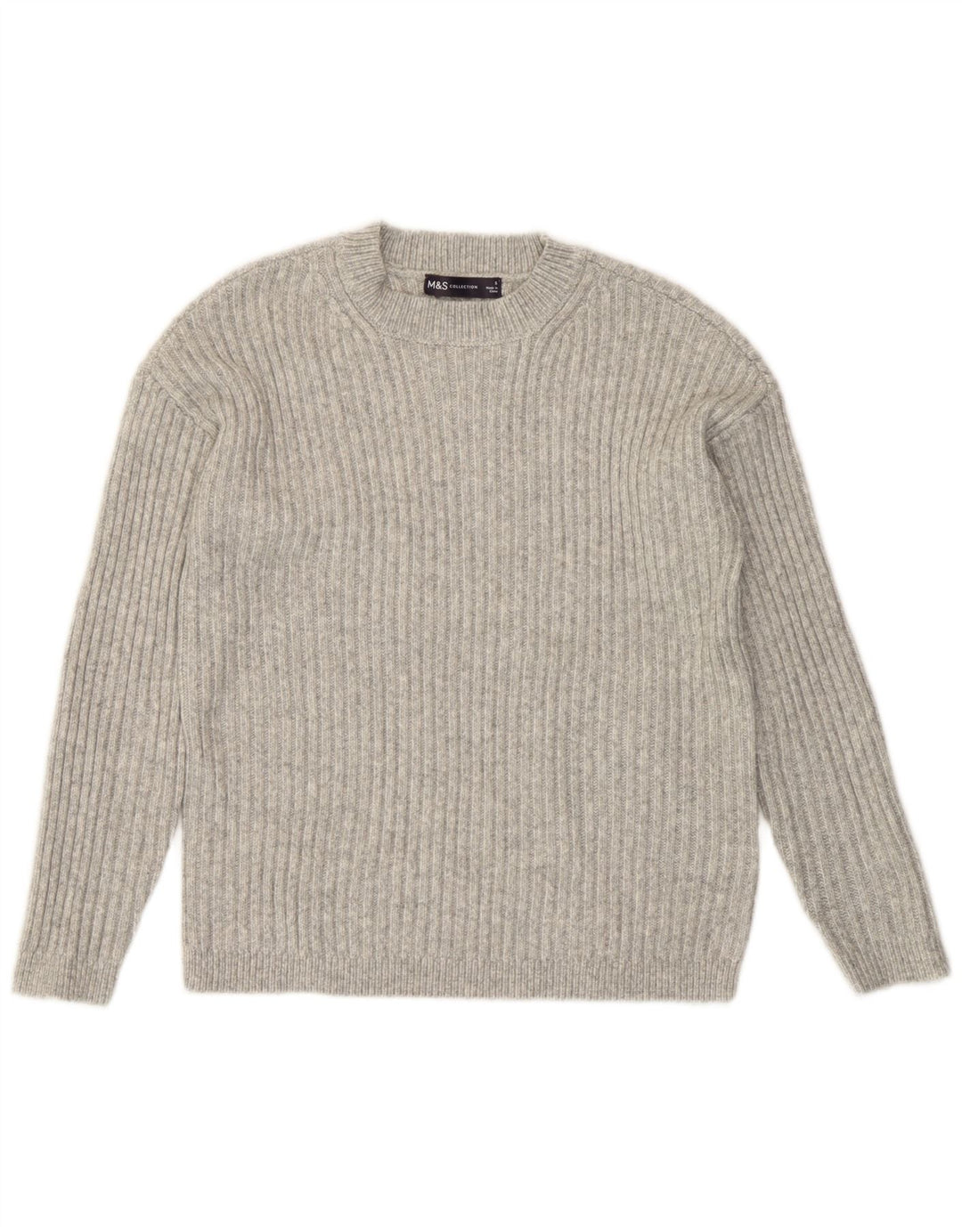 Marks & Spencer Pull ras du cou pour femme UK 10 Petit Gris