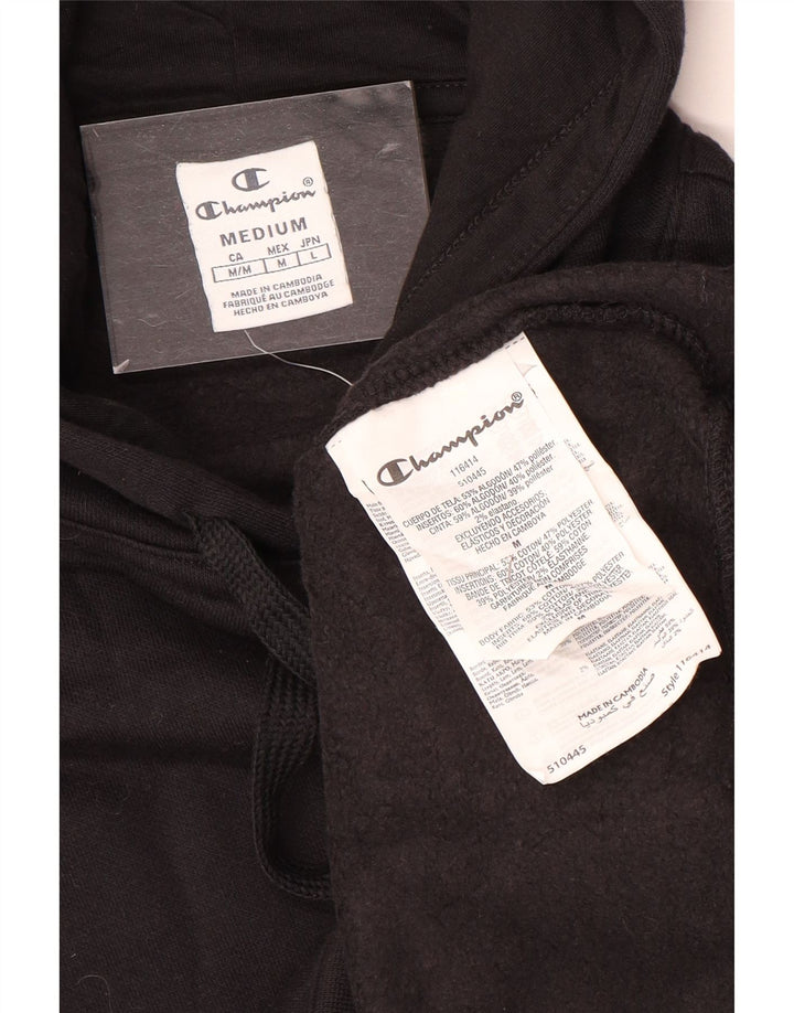 Champion Pull à capuche graphique pour femme UK 14 Coton noir moyen