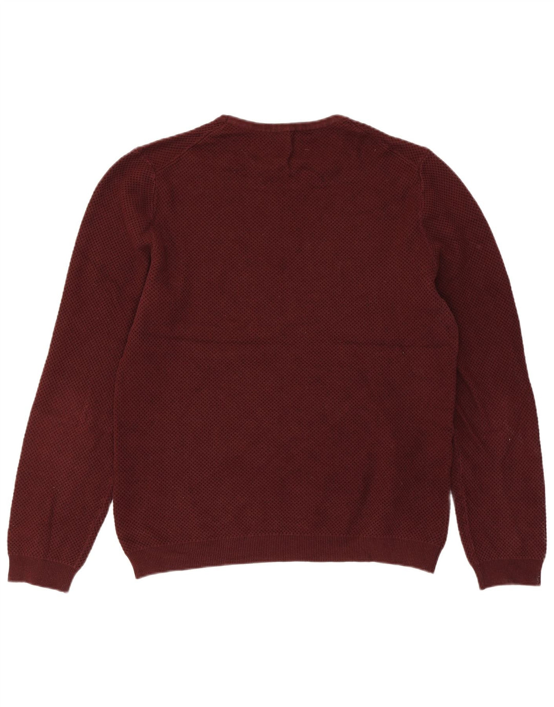 REISS Pull col rond homme en coton marron moyen